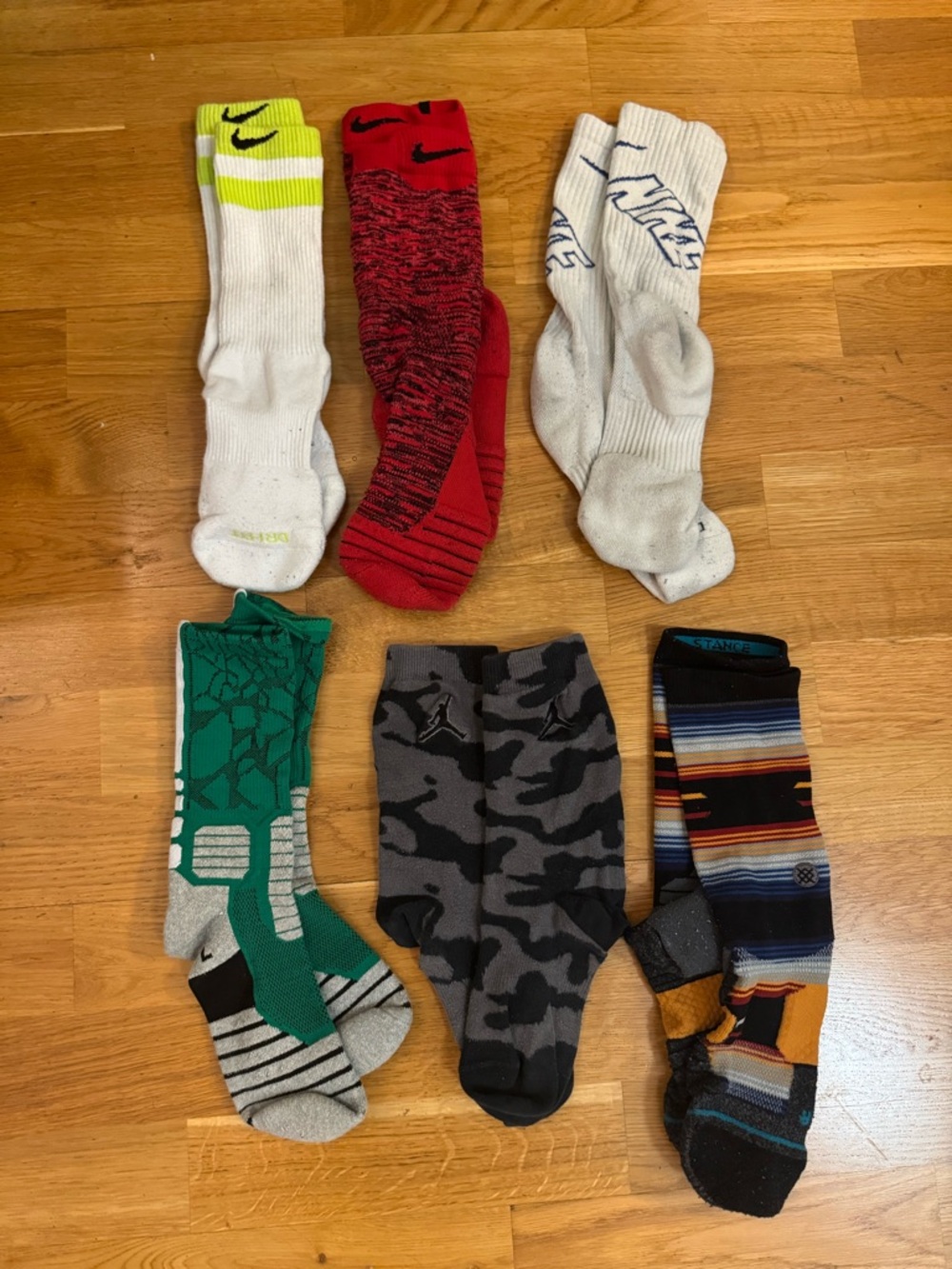 Assorted Athletic Gym Socks - Nike, Stance, Jordan